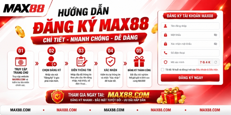 Hướng dẫn đăng ký MAX88 chi tiết